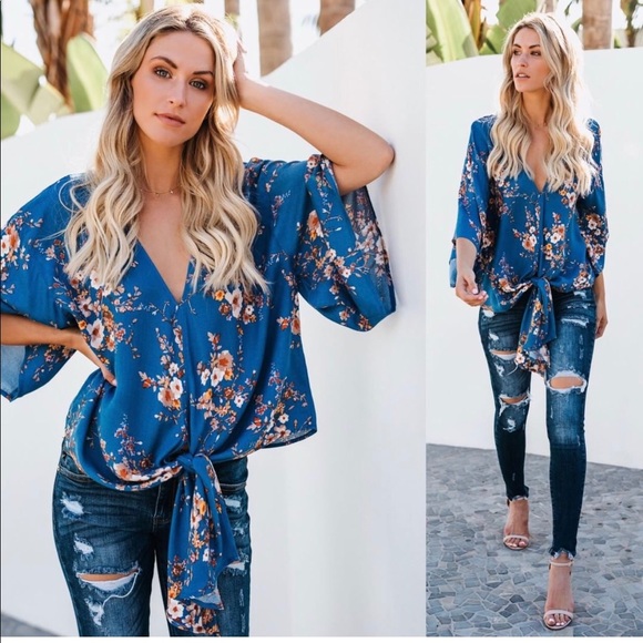 Last one! Midnight Dreams Kimono Blouse - Picture 3 of 5
